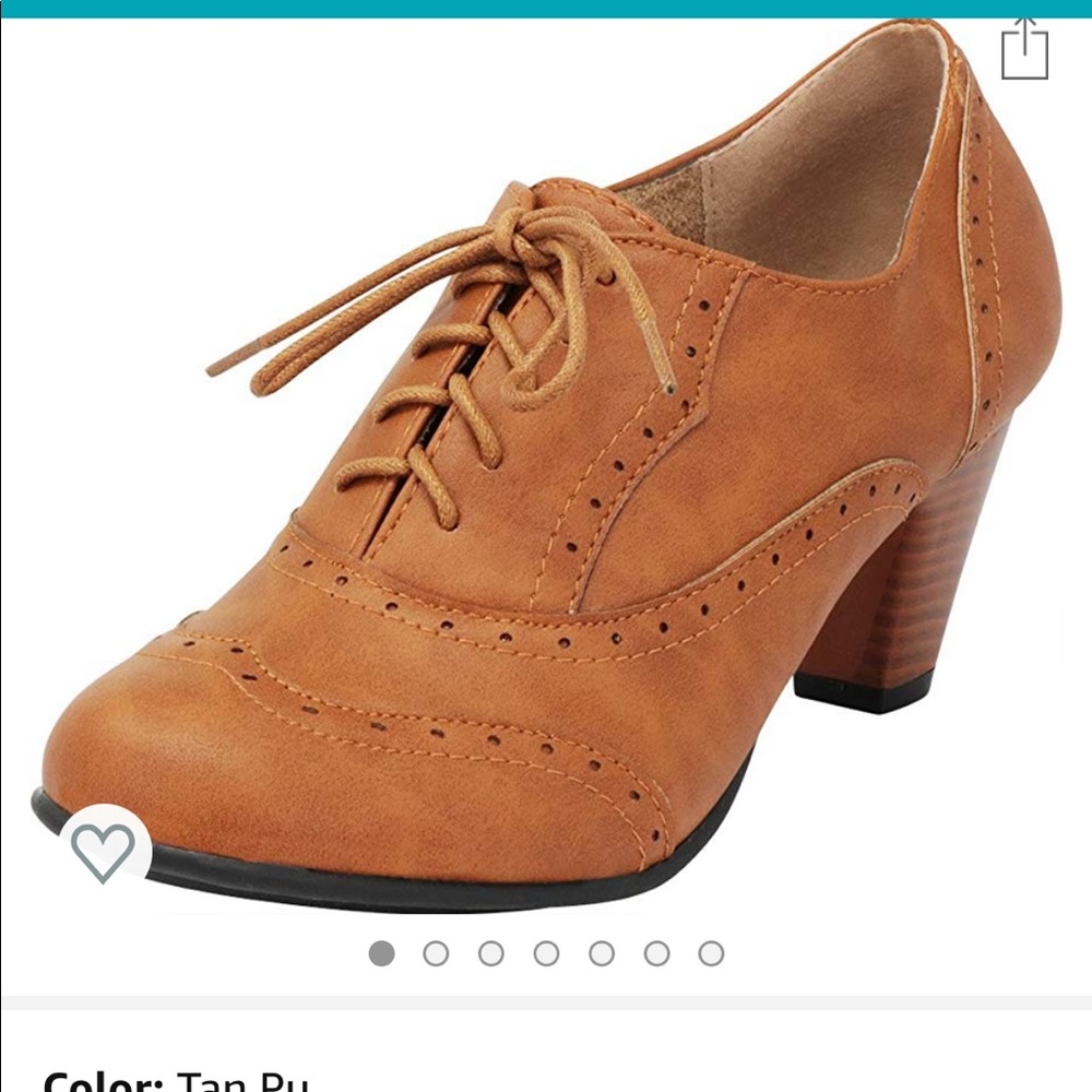 Brown ankle heel boots